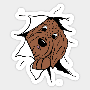 Doodle brown Sticker